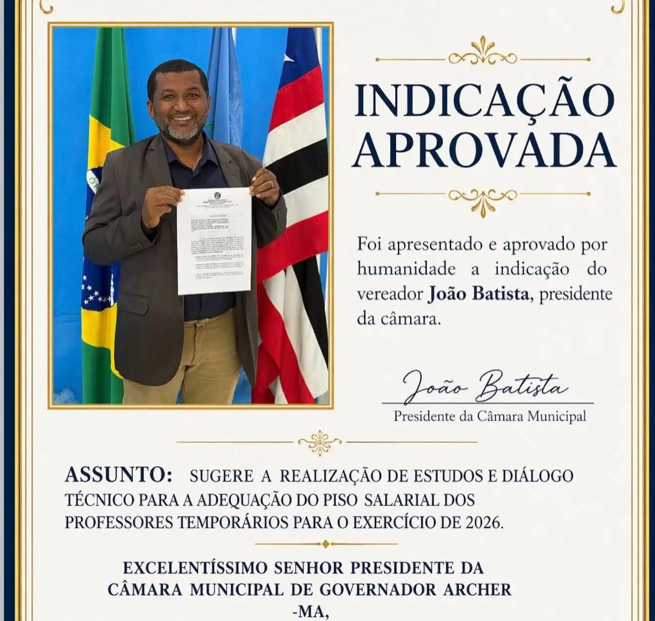 INDICAÇÃO APROVADA ✅