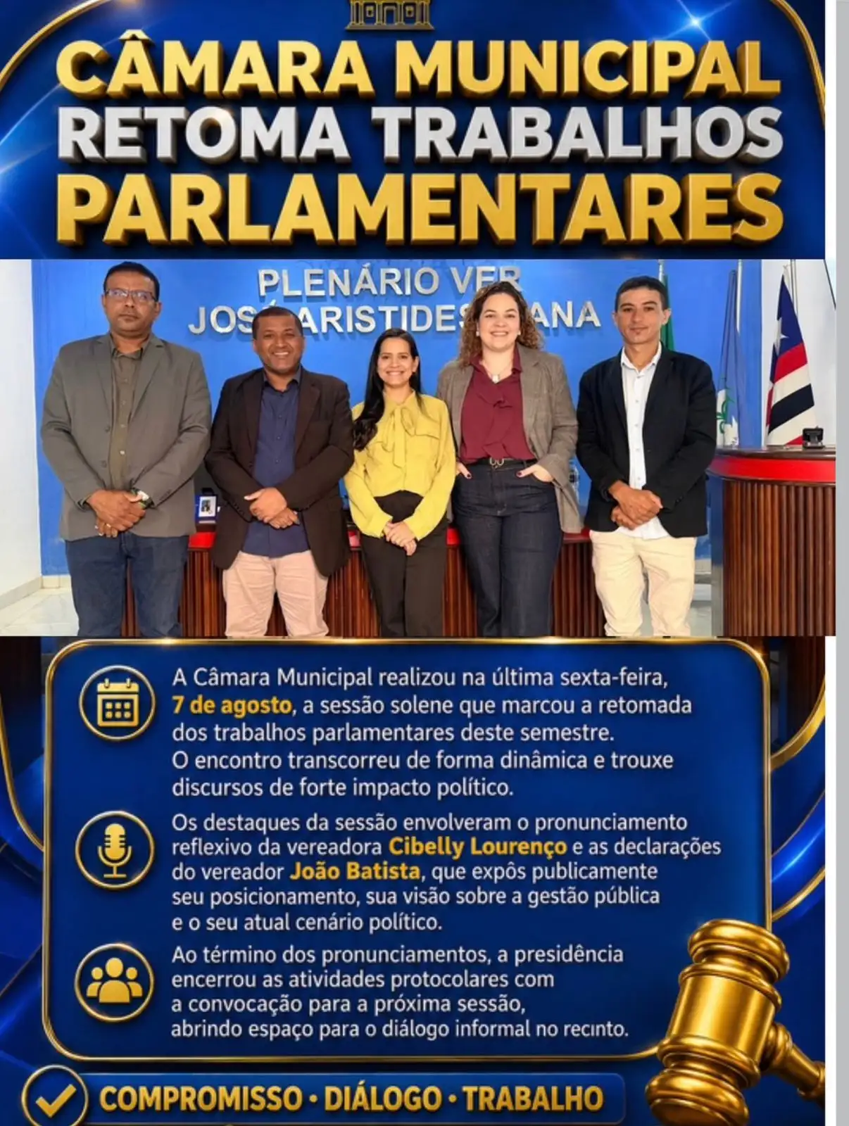 Câmara Municipal Retoma Trabalhos Parlamentares